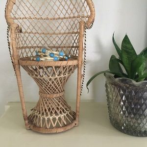 Gold + Turquoise Studded Bangle Set